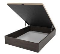 Duérmete Online - Canapé Abatible Súper Reforzado Gran Capacidad con Tapa Transpirable 135 x 190 | Práctico y Robusto | Color Wengué