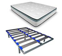 DUÉRMETE ONLINE - Colchón Bio MAX +Cama Desmontable Primavera KAMAKIT Marco Reforzado 40x30mm, Estabilidad y fácil Montaje 140x190