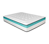 DUÉRMETE Online - Colchón Viscoelástico Bio MAX Premium con Viscogel, Firme y Confortable, Grosor 24cm, Antiácaros, Antibacterias e Hipoalergénico, 135 x 190