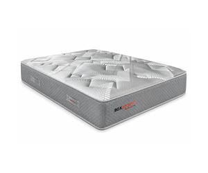 Duérmete Online - Colchón Viscoelástico Híbrido Box Hybrid con Núcleo de Muelles Ensacados, Confort Óptimo, Grosor 26cm, Firmeza Intermedia, Antiácaros Antibacteriano e Hipoalergénico 105 x 180