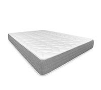Duérmete Online Colchón Viscoelástico Viscotec Reversible, Firme y Confortable, Ergonómico, Grosor 21cm, Antiácaros, Antibacterias e Hipoalergénico, Espuma con Memoria, Blanco, 100 x 200 cm