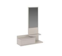 Duérmete Online Mueble Recibidor Vertical, Modelo Alella, Práctico y Funcional, Color Beige, Medidas: 81 cm Largo x 29 cm Fondo x 116 cm Alto