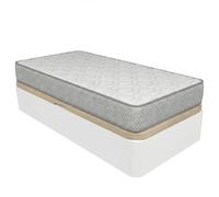 DUÉRMETE ONLINE - Pack Canapé Abatible Lateral + Colchón Viscoelástico Kairo 105x190 Blanco | 21 cm Altura | Gran Capacidad | Estructura Reforzada | Incluye Subida a Domicilio