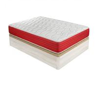 DUÉRMETE ONLINE - Pack Colchón Viscoelástico Lite Reversible + Canapé Madera Abatible Gran Capacidad | Color Polar 135 x 180