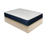 Duérmete Online - Pack Colchón Viscoelástico Lua (Doble Cara) + Canapé Madera Abatible con Gran Capacidad | Color Cambria 90 x 190