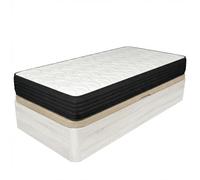 Duérmete Online - Pack Colchón Viscoelástico Pocket Visco + Canapé Abatible Gran Capacidad con Apertura Lateral | Color Polar 105 x 190