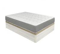 DUÉRMETE ONLINE - Pack Colchón Viscoelástico Viscotec con Canapé Madera Abatible Gran Capacidad, Color Polar 135 x 180 cm