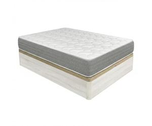 DUÉRMETE ONLINE - Pack Colchón Viscoelástico Viscotec con Canapé Madera Abatible Gran Capacidad, Color Polar 150 x 190 cm