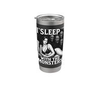Duermo con los monstruos amantes del terror Vaso térmico de acero inoxidable de doble pared