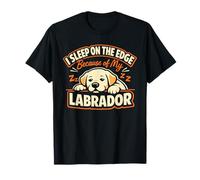 Duermo en el Borde por mi Labrador, Divertido Labrador Camiseta