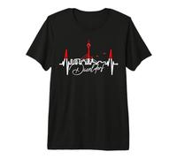Düsseldorf Skyline Heartbeat Latidos de su Corazón Alemania Camiseta Premium