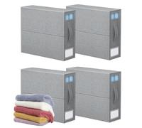 Duet Cover - Caja de Almacenamiento de Armario, Organizador de Juego de Sábanas | Organizador de Plato de Contenedor De Cama Y Gabinete, Contenedor De Ropa Plegable Con Organizador Oxford Para Sábanas