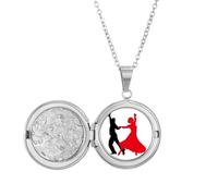 Duet Dance - Collar con medallón de bailarina social, regalo de cumpleaños