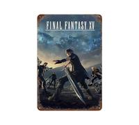 DUETFGBL Juego de Final Fantasy 15 pósteres de metal para decoración de pared, decoración moderna de bar, 30 x 20 cm