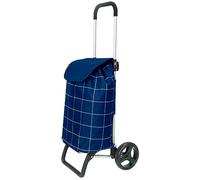 Duett Kross Carro de la Compra de 2 Ruedas, Manillar Regulable en Altura, Gancho para Bolsas, Color Azul