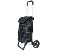 Duett Kross Carro de la Compra de 2 Ruedas, Manillar Regulable en Altura, Gancho para Bolsas, Color Negro