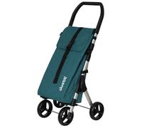 Duett Muuvi Up by Playgroup, Carro de la Compra 4 Ruedas, Bolsa Gran Capacidad 46l, Chasis Muy Ligero de Aluminio, Plegado súper Compacto, Color Verde Textura (Texture Green)