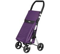 Duett Muuvi Up by Playgroup, Carro de la Compra 4 Ruedas, Bolsa Gran Capacidad 46l, Chasis Muy Ligero de Aluminio, Plegado súper Compacto, Color Purple (Morado)