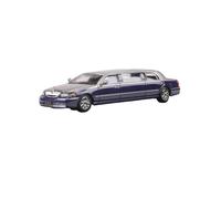 DUEVEL Modelo Automóvil Fundición A Presión Versión Estirada Limusina Lincoln Colección Estática Adornos Metal Regalo, 1:64 No Control Remoto Modelos(Azul)