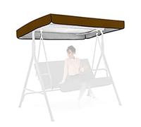 DUEYUN Techo de Repuesto para Columpio de Jardín Universal, 2/3 Plazas, Balancin Jardín Exterior de Protección UV, Funda de Repuesto para toldo de Techo(Size:190x132x15/20cm,Color:Café)