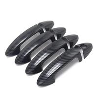 DUEYUU manija de la puerta del coche Pegatinas para manija de puerta exterior coche para Fiesta 2009-2012 accesorios exteriores(Negro)