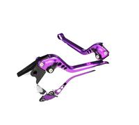DUEYUU Palanca de embrague de moto Accesorios para palanca de embrague freno corta/larga ajustable para motocicleta para Yamaha CNC(Purple-177mm)