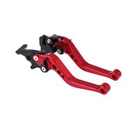 DUEYUU Palanca de embrague de moto Palanca de embrague freno motocicleta Disco delantero Tambor trasero Ajustable Universal(Rojo)