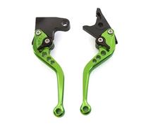 DUEYUU Palanca de embrague de moto Palancas de embrague freno ajustables aluminio para motocicleta CNC, cortas y largas(147mm-green)