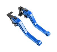 DUEYUU Palanca de embrague de moto Para SUZUKI Para Bandit Palancas de embrague freno cortas y largas Manijas motocicleta Palanca(Short-blue)