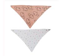 Duffi Baby 0892-06 - Babero "Cow boy" Impermeable 30x21 cm., 2 piezas, rosa, niñas