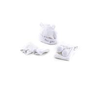 DUFFI BABY | Conjunto de Primera Puesta para Bebé 0-6 Meses - Set de Regalo Invierno Estampado 3 Piezas: Sombrero, Manoplas y Peucos - Suave y Cómodo