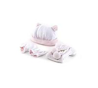DUFFI BABY | Conjunto de Primera Puesta para Bebé 0-6 Meses - Set de Regalo Invierno Estampado 3 Piezas: Sombrero, Manoplas y Peucos - Suave y Cómodo