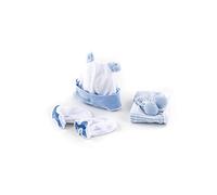 DUFFI BABY | Conjunto de Primera Puesta para Bebé 0-6 Meses - Set de Regalo Invierno Estampado 3 Piezas: Sombrero, Manoplas y Peucos - Suave y Cómodo