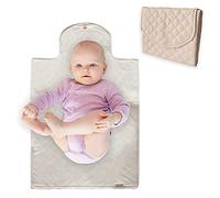 Duffi Baby Cambiador bebe portatil polipiel. Cambiador plegable bebes recien nacidos. Cambiador de viaje impermeable acolchado suave. Cambiador pañales de paseo. Colección LUX. Color Beige