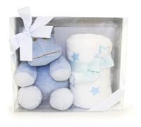 DUFFI BABY | MANTA + PELUCHE 90X75 CM (2 PIEZAS) - Manta Tejido Suave Antialérgico Para Bebés - Manta Diseños Encantadores Para Bebé - Manta Lavable y Duradera Para Bebés - Manta Especialmente