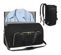 Duffle Garment Bag for Travel - 2 in 1 Suitcase Bag, Convertible Carry-On Men Women, Business Work Trip Luggage, Hangable Portable Suit Organizer, Lightweight Foldable | with Travel-Friendly Design Of