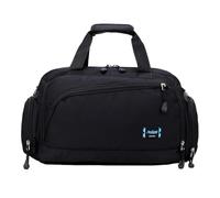 Duffle Gym Bag, Large Carry- Weekender Bag, Overnight Shoulder Travel Duffle, Spacious Sports Carrier, 46 * 27 * 19cm Ideal for Boxing, Road Trips and Yoga, Navy Blue and Black