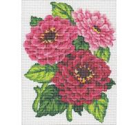 Duftin 3046 K Zinnias Kit de Tapiz algodón, Multicolor 14 x 18 x 0,1 cm
