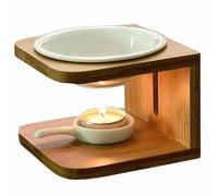 Duftlampe für ätherische Öle,Duftlampe Teelicht,Duftlampe Keramik Bambus,Duftlampe Wachs,Stövchen für ätherische Öle,Duftöl,Duftwachs,Aromalampe Teelichthalter Duftöl Lampe für Zuhause,Büro,Spa,Yoga