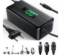 Dufuso Cargador Patinete Xiaomi, 42V 2A Cargador Patinete Electrico on 4 Conectores y Pantalla LED, Cargadores de Batería 36V, para Scooter Xiaomi Bicicleta eléctrico, Hoverboard, Scooter Eléctrico