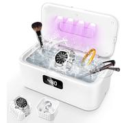 Dufuso Dispositivo de limpieza ultrasónica UV de 49000 Hz, 800 ml, limpiador ultrasónico con 5 funciones de tiempo, dispositivo de limpieza profesional para gafas, relojes, anillos, limpieza profunda