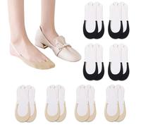 DUGEGAYL Calcetines Invisibles Mujer-Calcetines alineadores de mujer - y antideslizantes de superior calidad, Punteras para zapatos y gimnasia rítmica, Algodón Toe Gorra Con Silicona