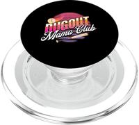 Dugout Mama Club Baseball Mom Retro Baseball Game PopSockets PopGrip para MagSafe
