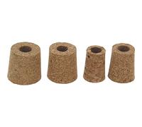 Duhalle 774 - Juego de 4 tapones de corcho perforados para Vinagrera Ø 23/19, 28/23, 32/28 y 35/30