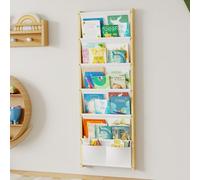 DUHARS Estanteria Libros Infantil 6 Pisos, Libreria Infantil, Estantería Montessori, Estantería Pared Libros, Estantería Infantil Pared, Libreria Montessori Infantil, Adecuada para Habitacion Infantil