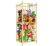 DUHARS Organizador Peluches Madera, Almacenaje Guardar Juguetes Estanteria Infantil Montessori, Mueble Juguetes Organizador Peluche Animales para Sala de Juegos, Dormitorio, Habitación de Los Niños
