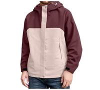 DUHENWU Chaqueta de entretiempo para hombre, otoño, chaqueta softshell de manga larga, cortavientos, transpirable, chaqueta funcional con capucha, chaqueta de ocio, básica, bolsillos, chaqueta bomber