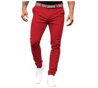 DUHENWU - Pantalones chinos para hombre, de un solo color, alta elasticidad, para negocios, casual, golf, ajuste slim, pantalones de trabajo, cómodos, transpirables, pantalones deportivos, pantalones