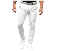 DUHENWU - Pantalones chinos para hombre de un solo color, alta elasticidad, para negocios, casual, golf, ajustados, cómodos, transpirables, deportivos, de ocio, de traje, para exteriores para hombres