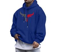 DUHENWU Sudadera con capucha para hombre, informal, estampado floral, manga larga, con cordón, sudadera con capucha, estilo hip hop, ropa de exterior, con capucha, otoño e invierno, sudadera cálida